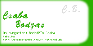 csaba bodzas business card